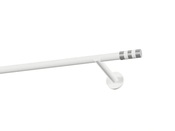 Garniža 19mm obyčajná tyč - 1rad - VALEC - biela 1