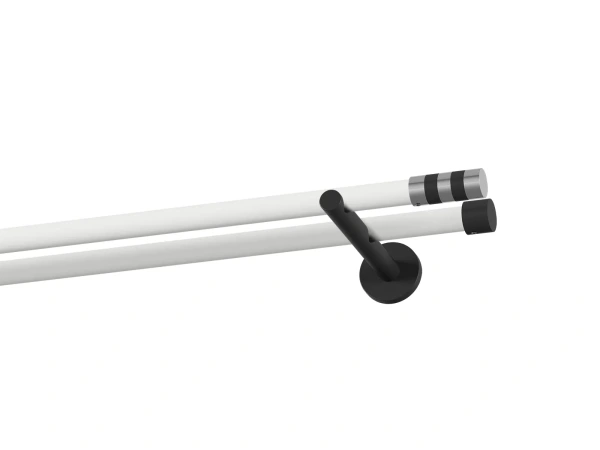 Garniža 19x19mm obyčajná tyč - 2rady - VALEC - bielo čierna 1