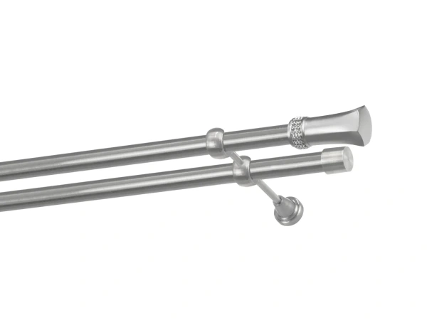 Garniže 25x25mm - dvojradové - PLUTON CRYSTAL - satin 1