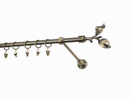 Garniža 16mm - 1rad - LIST ROSE - antik