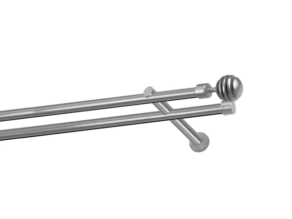 Garniža 19x19mm - drážková tyč - 2rady - VERONA - satin 1