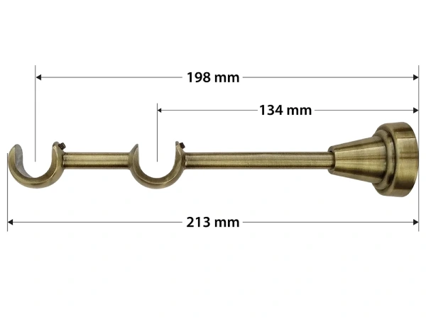 Garniže 19x19mm - dvojradové - CYLINDER CRYSTAL - antik 4