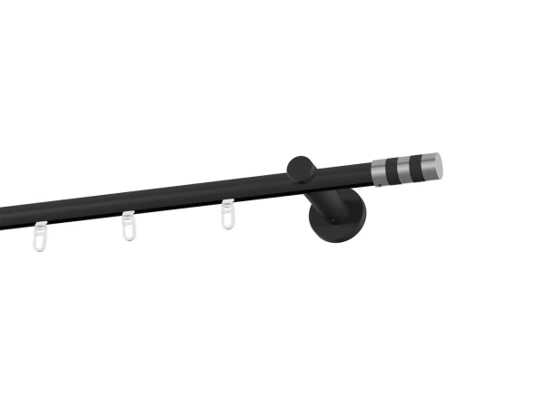 Garniža 19mm drážková tyč - 1rad - VALEC - čierna