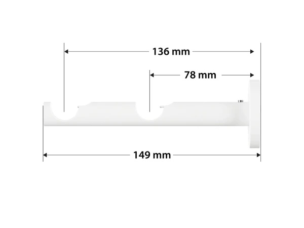 Garniža 19x19mm obyčajná tyč - 2rady - SFERA - biela 3