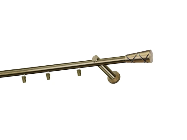 Garniža 19mm - drážková tyč - 1rad - TRAPEZIUM - antik