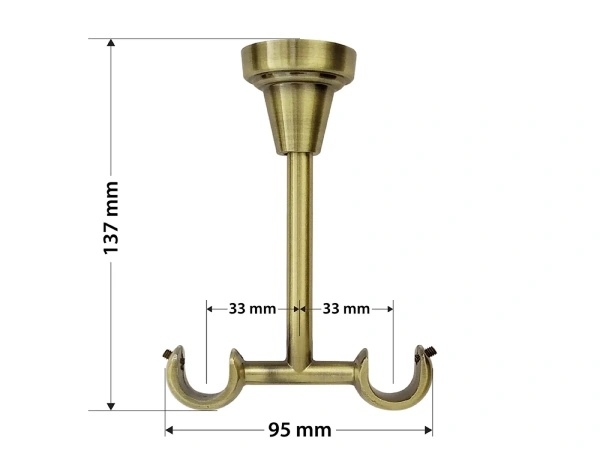 Garniže 19x19mm - dvojradové - CYLINDER CRYSTAL - antik 5