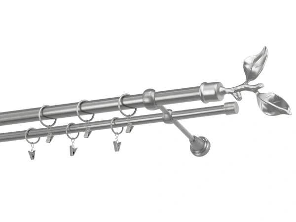 Garniže 25x16mm - dvojradové - LIST ROSE - satin