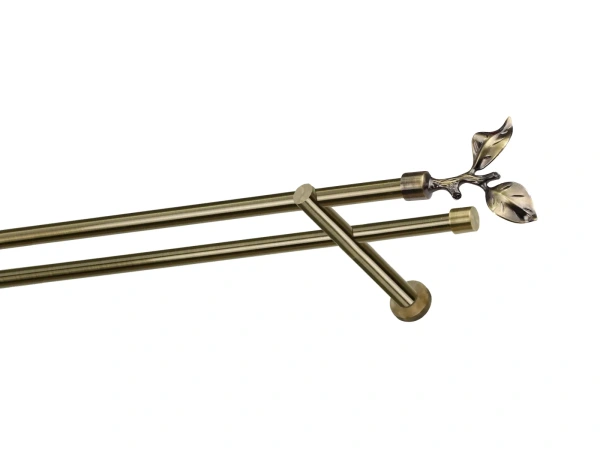 Garniže 16x16mm - dvojradové - LIST ROSE - antik 1