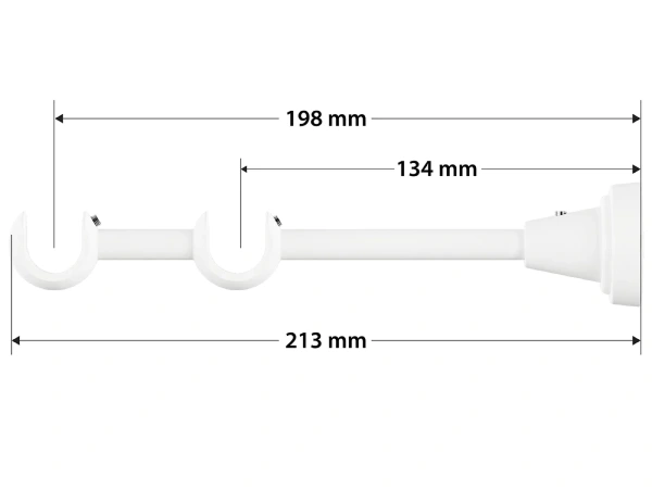 Garniža 19x19mm obyčajná tyč - 2rady - GUĽA CRYSTAL - čierno biela 4