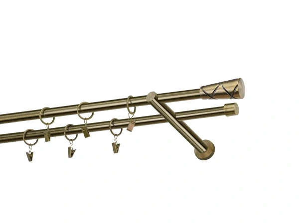 Garniže 16x16mm - dvojradové - TRAPEZIUM - antik