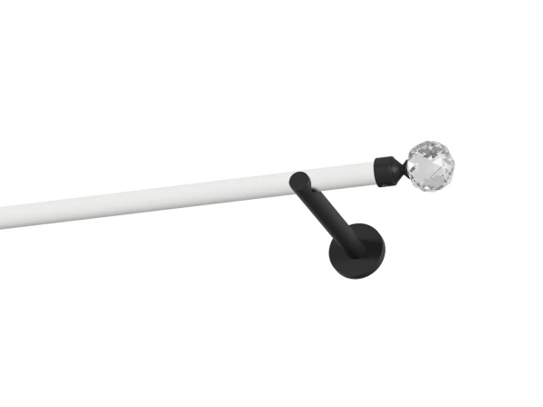 Garniža 19mm obyčajná tyč - 1rad - GUĽA CRYSTAL - bielo čierna 1