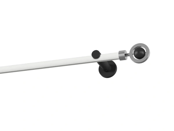Garniža 19mm drážková tyč - 1rad - SFERA - bielo čierna 1