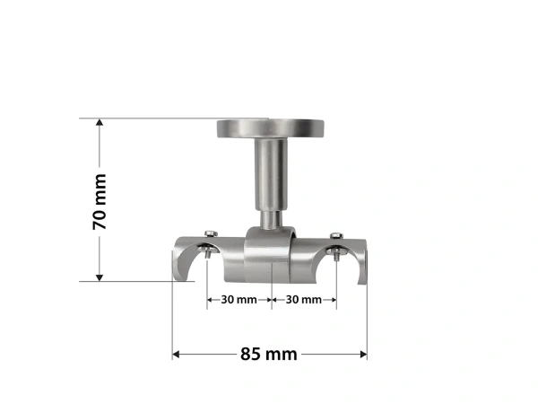 Garniža 19x19mm - drážková tyč - 2rady - LIST VEĽKÝ - satin 4