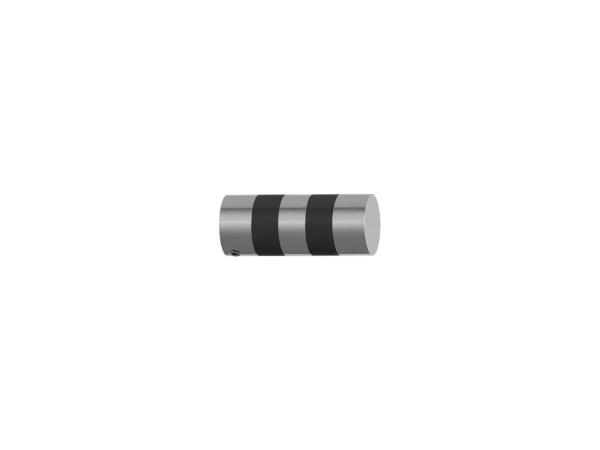 Garniža 19x19mm obyčajná tyč - 2rady - VALEC - čierna 2