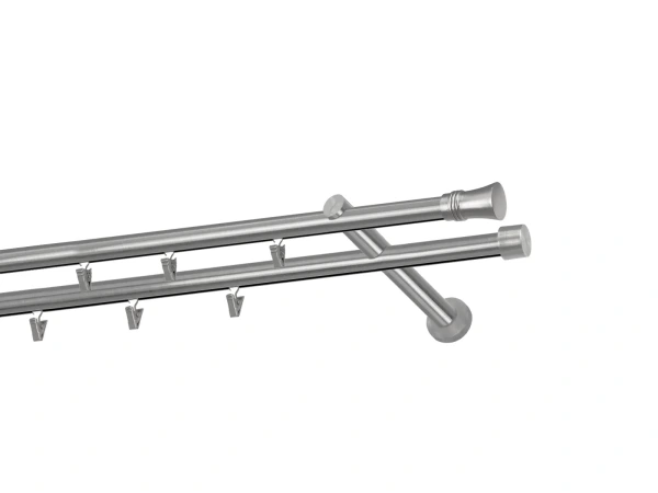 Garniža 19x19mm - drážková tyč - 2rady - CAPRI - satin