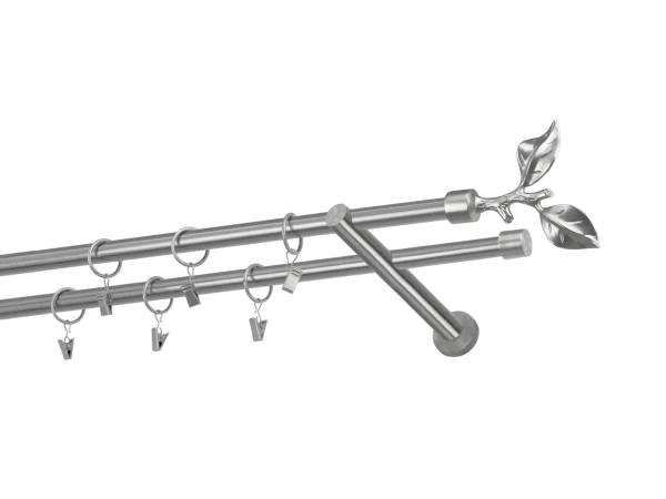 Garniže 16x16mm - dvojradové - LIST ROSE - satin