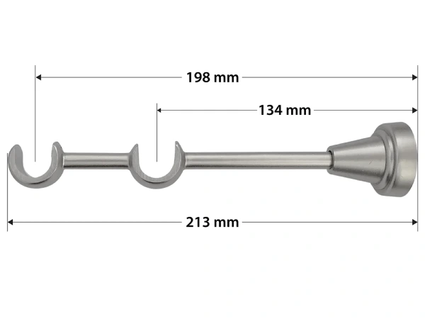 Garniže 19x19mm - dvojradové - CRYSTAL CONE - satin 4