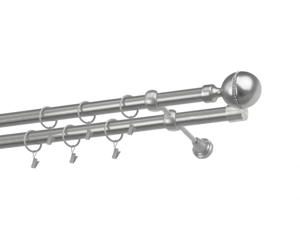 Garniže 25x25mm - dvojradové - KALISTO CRYSTAL - satin