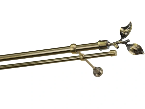 Garniže 25x16mm - dvojradové - LIST ROSE - antik 1