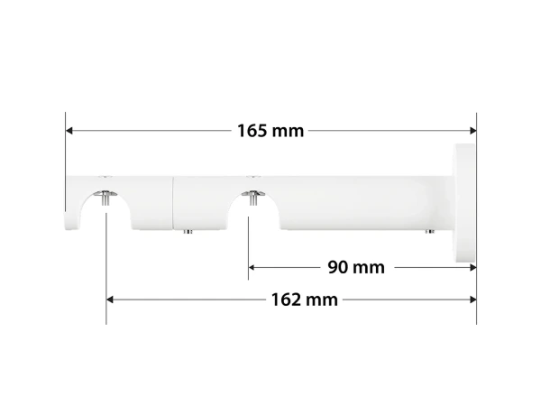 Garniža 19x19mm drážková tyč - 2rady - KVADRAT - čierno biela 4