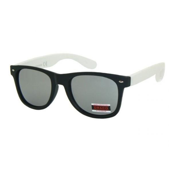 Slnečné okuliare Wayfarer čierno-biele SILVER