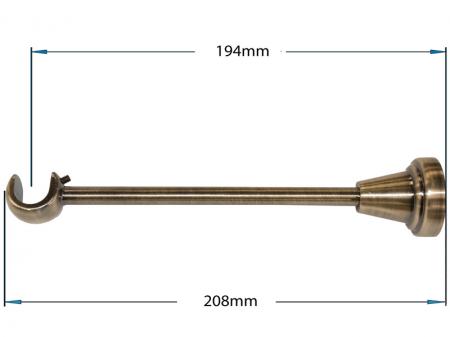 Garniže 16mm - jednoradové - HÁK DVOJITÝ - antik