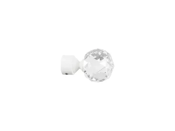 Garniža 19mm drážková tyč - 1rad - GUĽA CRYSTAL - biela