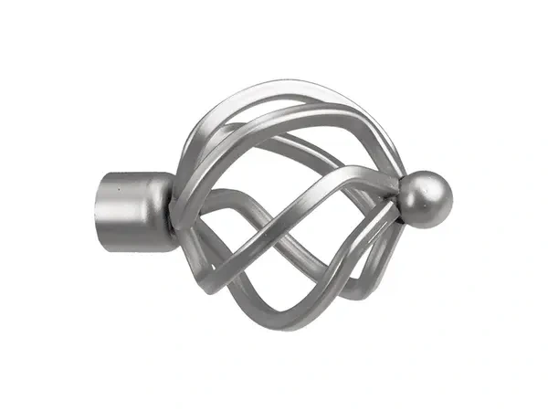 Garniža 19mm - drážková tyč - 1rad - SPIRAL - satin