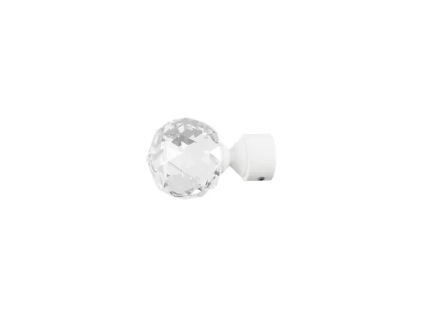 Garniža 19x19mm drážková tyč - 2rady - GUĽA CRYSTAL - biela